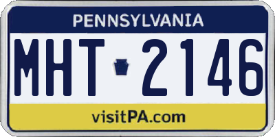 PA license plate MHT2146