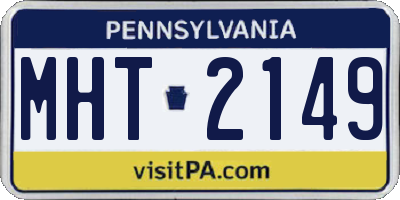 PA license plate MHT2149