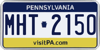 PA license plate MHT2150