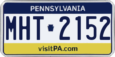 PA license plate MHT2152