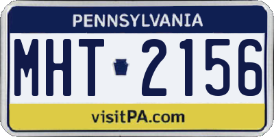 PA license plate MHT2156