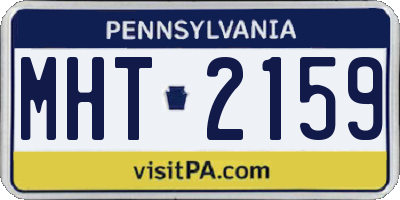 PA license plate MHT2159