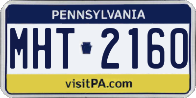 PA license plate MHT2160