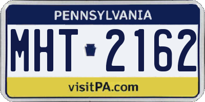 PA license plate MHT2162