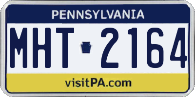 PA license plate MHT2164