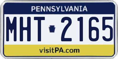 PA license plate MHT2165