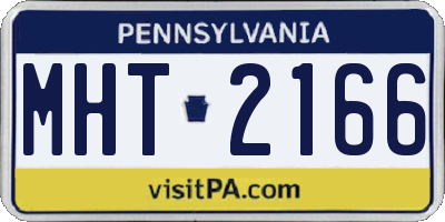 PA license plate MHT2166