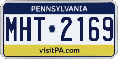 PA license plate MHT2169