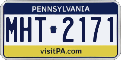 PA license plate MHT2171