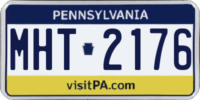 PA license plate MHT2176