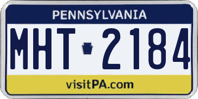 PA license plate MHT2184