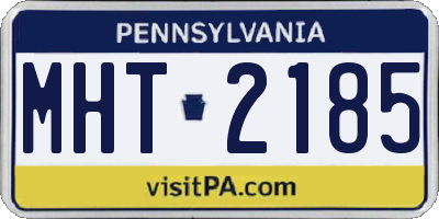PA license plate MHT2185