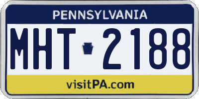 PA license plate MHT2188