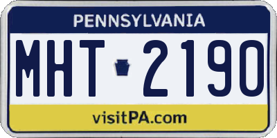 PA license plate MHT2190
