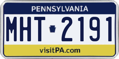 PA license plate MHT2191