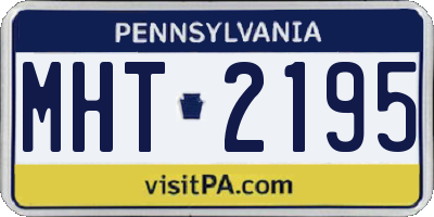 PA license plate MHT2195
