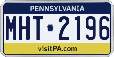 PA license plate MHT2196