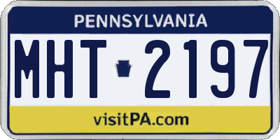 PA license plate MHT2197