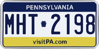 PA license plate MHT2198