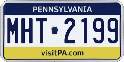 PA license plate MHT2199