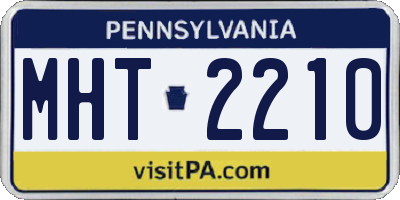 PA license plate MHT2210