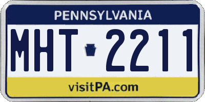 PA license plate MHT2211