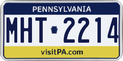 PA license plate MHT2214