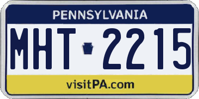 PA license plate MHT2215