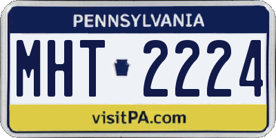 PA license plate MHT2224