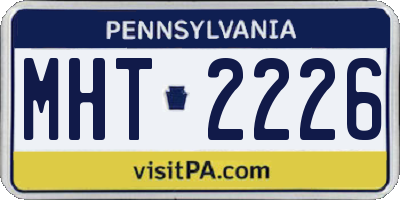 PA license plate MHT2226