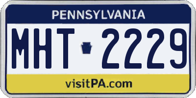 PA license plate MHT2229