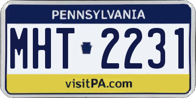 PA license plate MHT2231