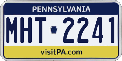 PA license plate MHT2241