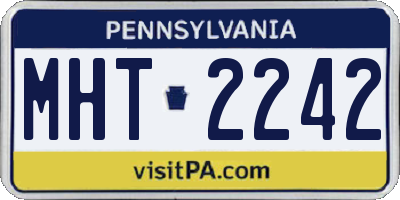 PA license plate MHT2242