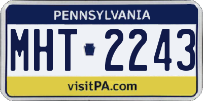 PA license plate MHT2243