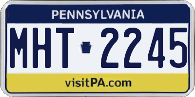 PA license plate MHT2245