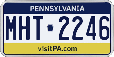 PA license plate MHT2246