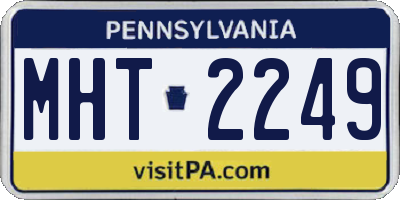 PA license plate MHT2249