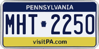 PA license plate MHT2250