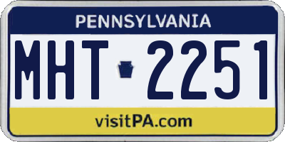 PA license plate MHT2251