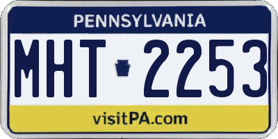 PA license plate MHT2253