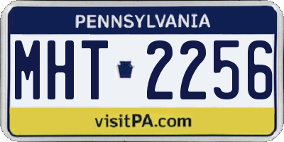 PA license plate MHT2256
