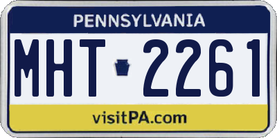 PA license plate MHT2261