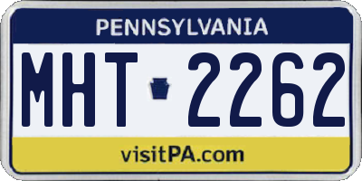 PA license plate MHT2262