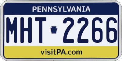 PA license plate MHT2266