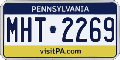 PA license plate MHT2269