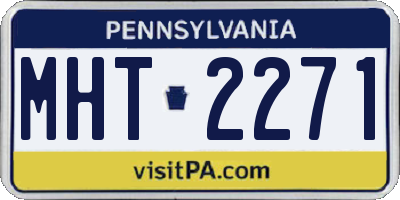 PA license plate MHT2271