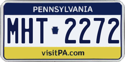 PA license plate MHT2272