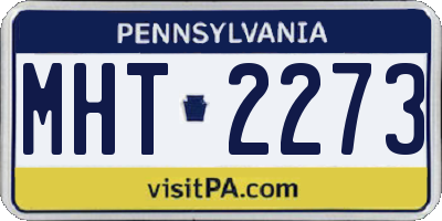 PA license plate MHT2273