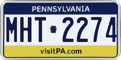 PA license plate MHT2274
